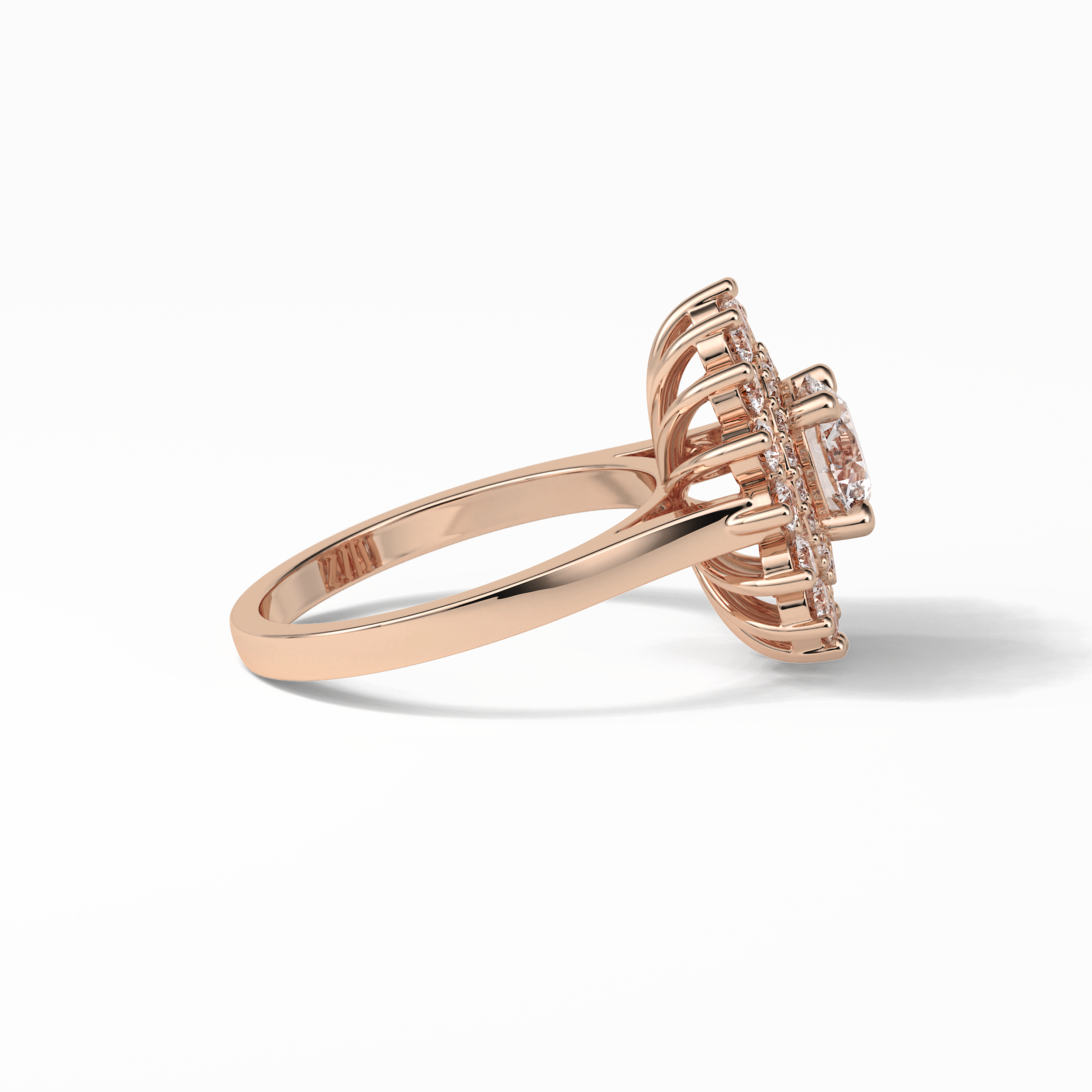 Round Halo Lab Grown Diamond Engagement Ring