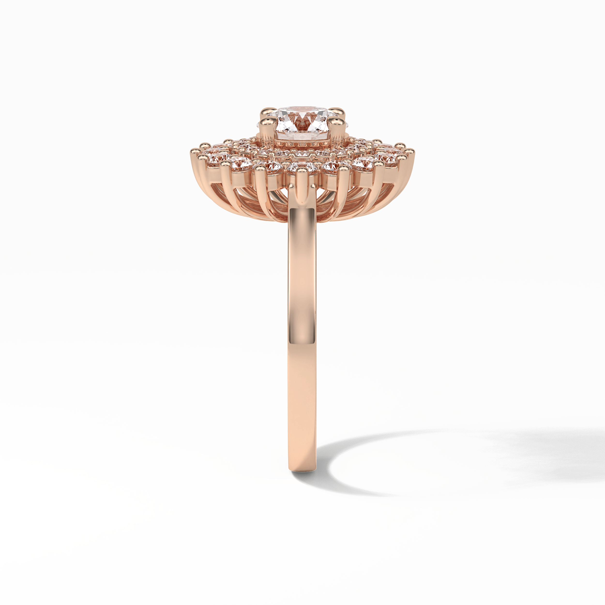 Round Halo Lab Grown Diamond Engagement Ring