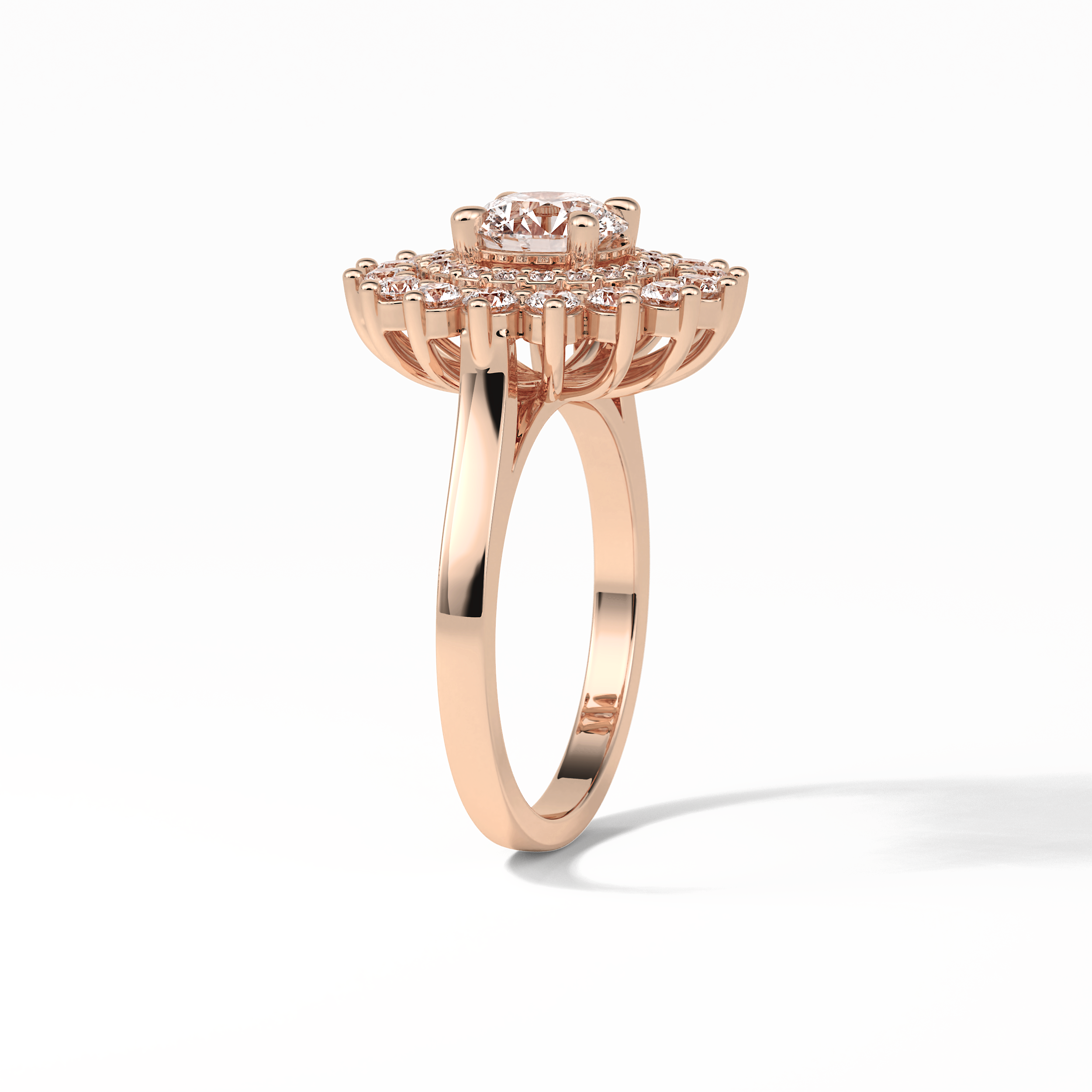 Round Halo Lab Grown Diamond Engagement Ring