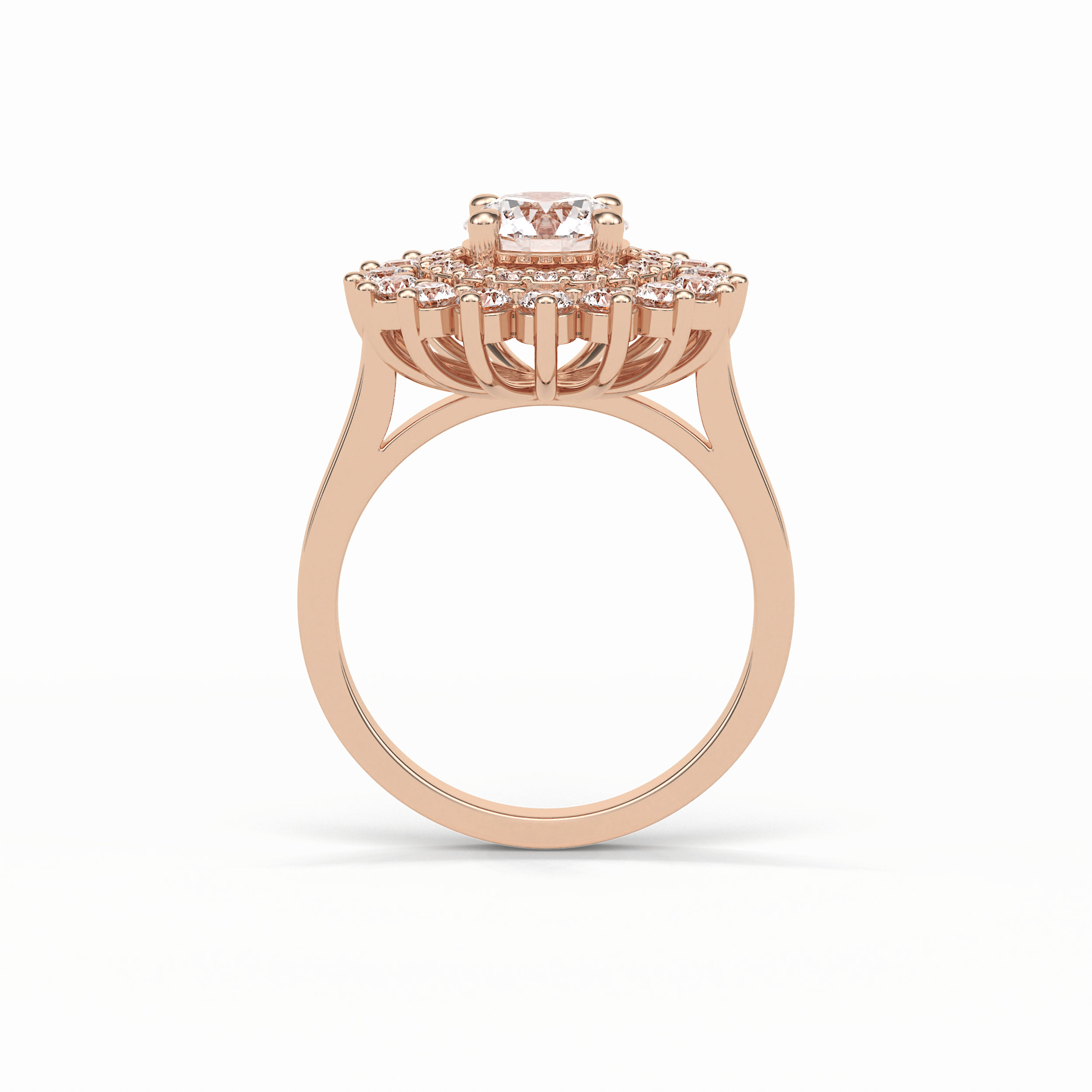 Round Halo Lab Grown Diamond Engagement Ring