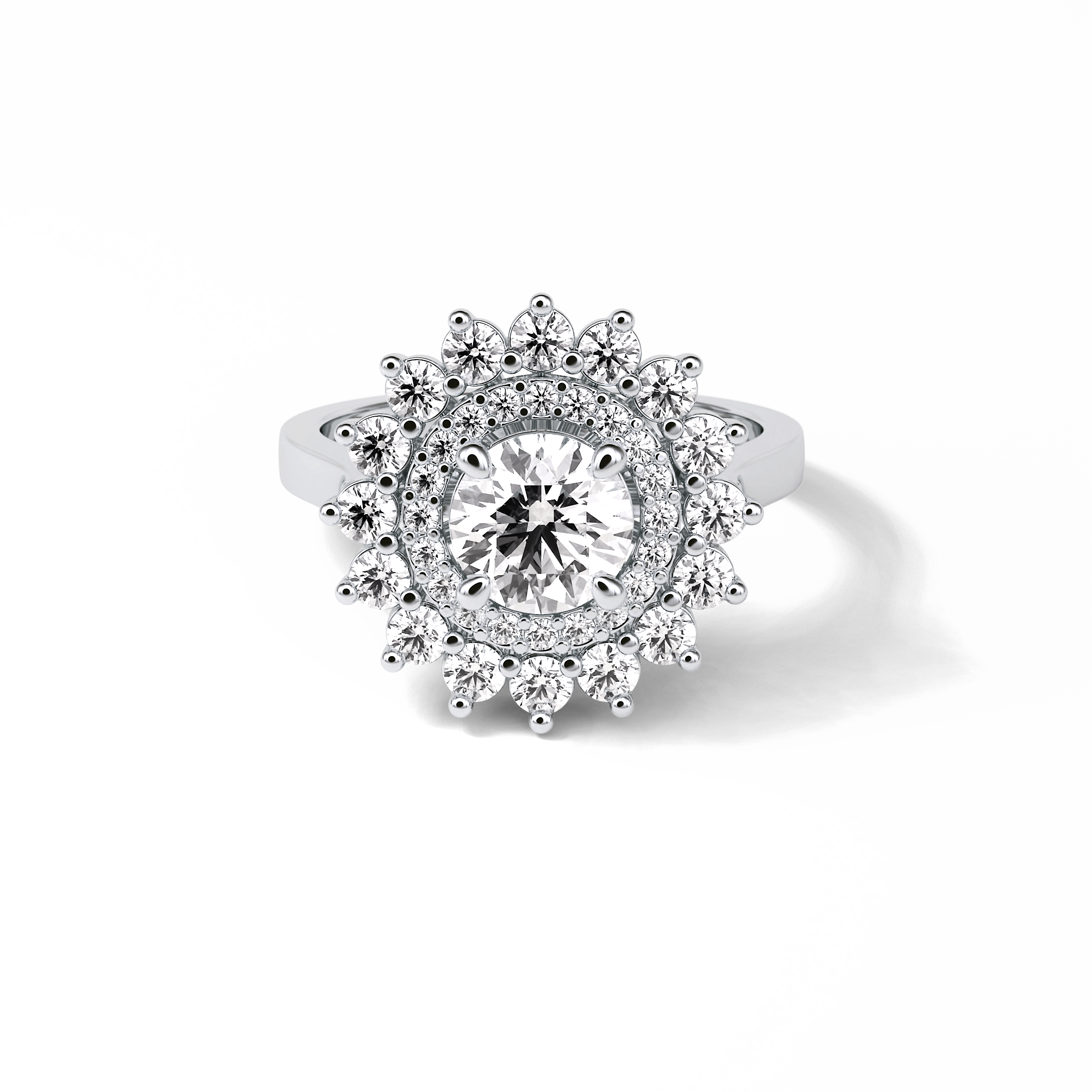 Round Halo Lab Grown Diamond Engagement Ring