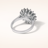 1 CT Round Shaped Double Halo Moissanite Engagement Ring