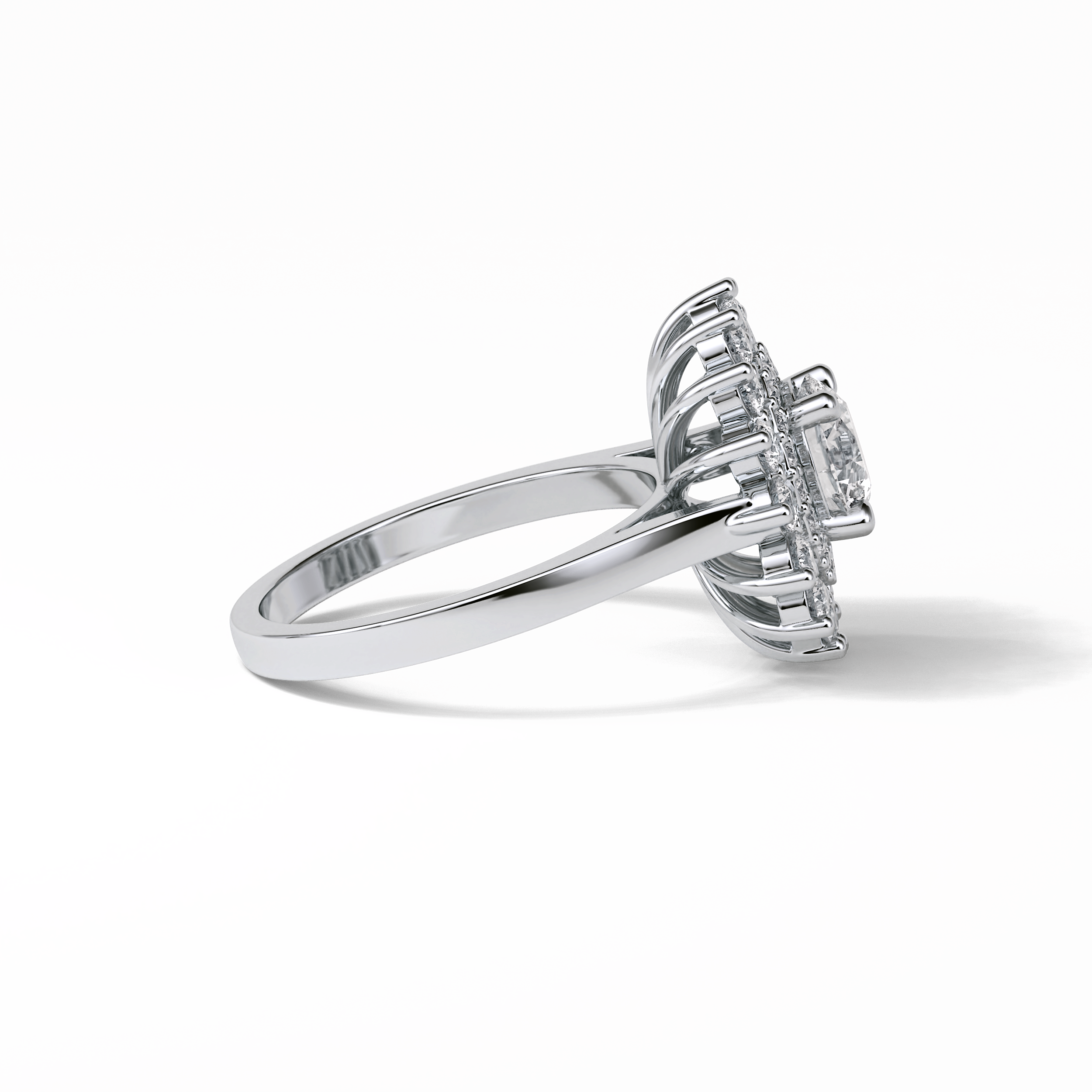 Round Halo Lab Grown Diamond Engagement Ring