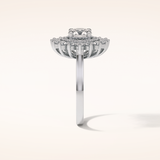 1 CT Round Shaped Double Halo Moissanite Engagement Ring