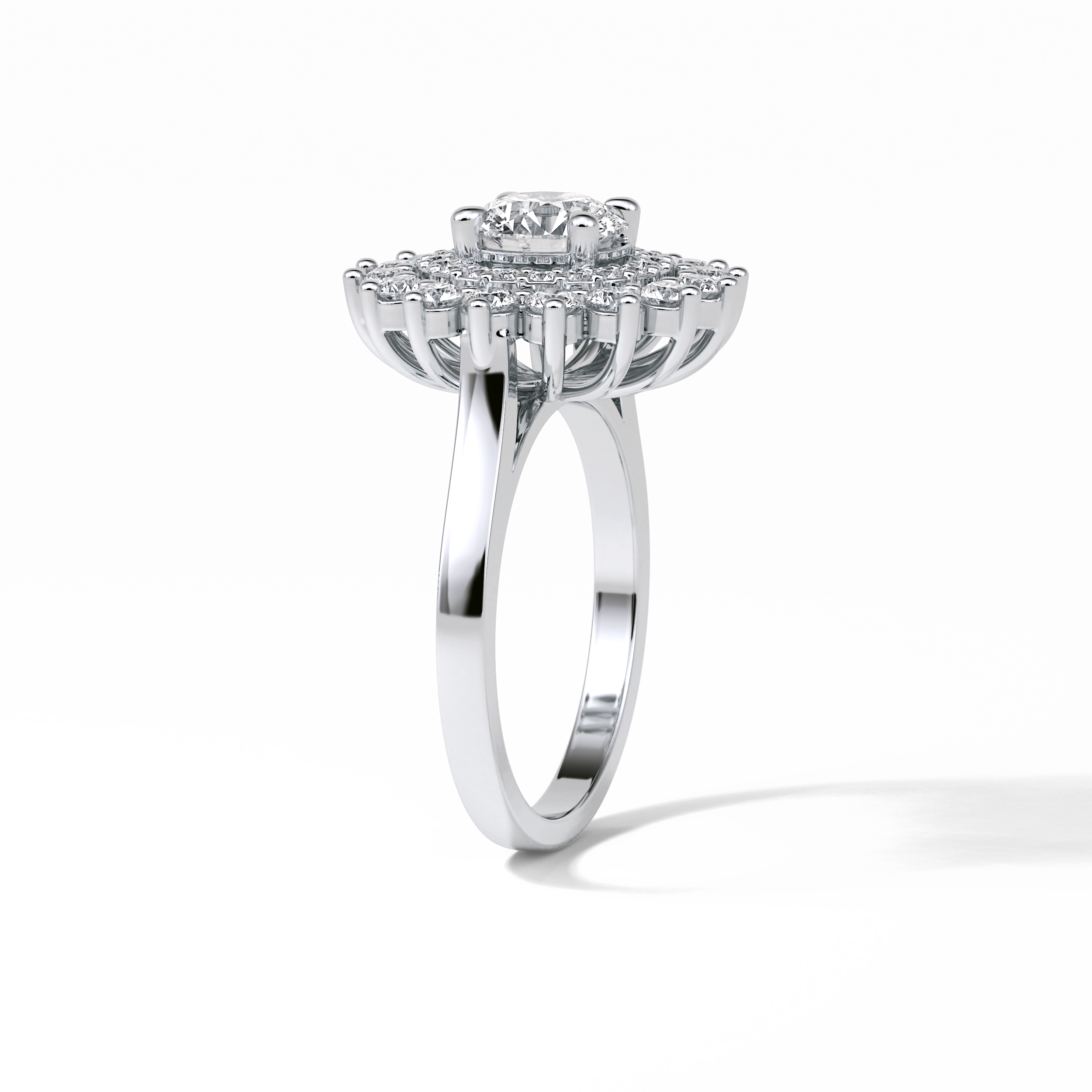 Round Halo Lab Grown Diamond Engagement Ring