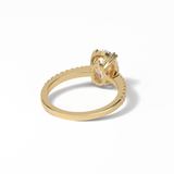 Oval Pave Lab Grown Diamond Engagement Ring