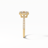Oval Pave Lab Grown Diamond Engagement Ring