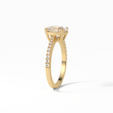 Oval Pave Lab Grown Diamond Engagement Ring