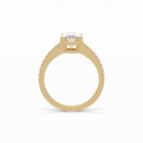 Oval Pave Lab Grown Diamond Engagement Ring
