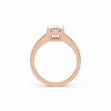 Oval Pave Lab Grown Diamond Engagement Ring