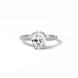 Oval Pave Lab Grown Diamond Engagement Ring