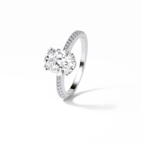Oval Pave Lab Grown Diamond Engagement Ring