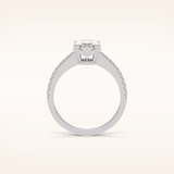 1.6 CT Oval Shaped Pave Moissanite Engagement Ring