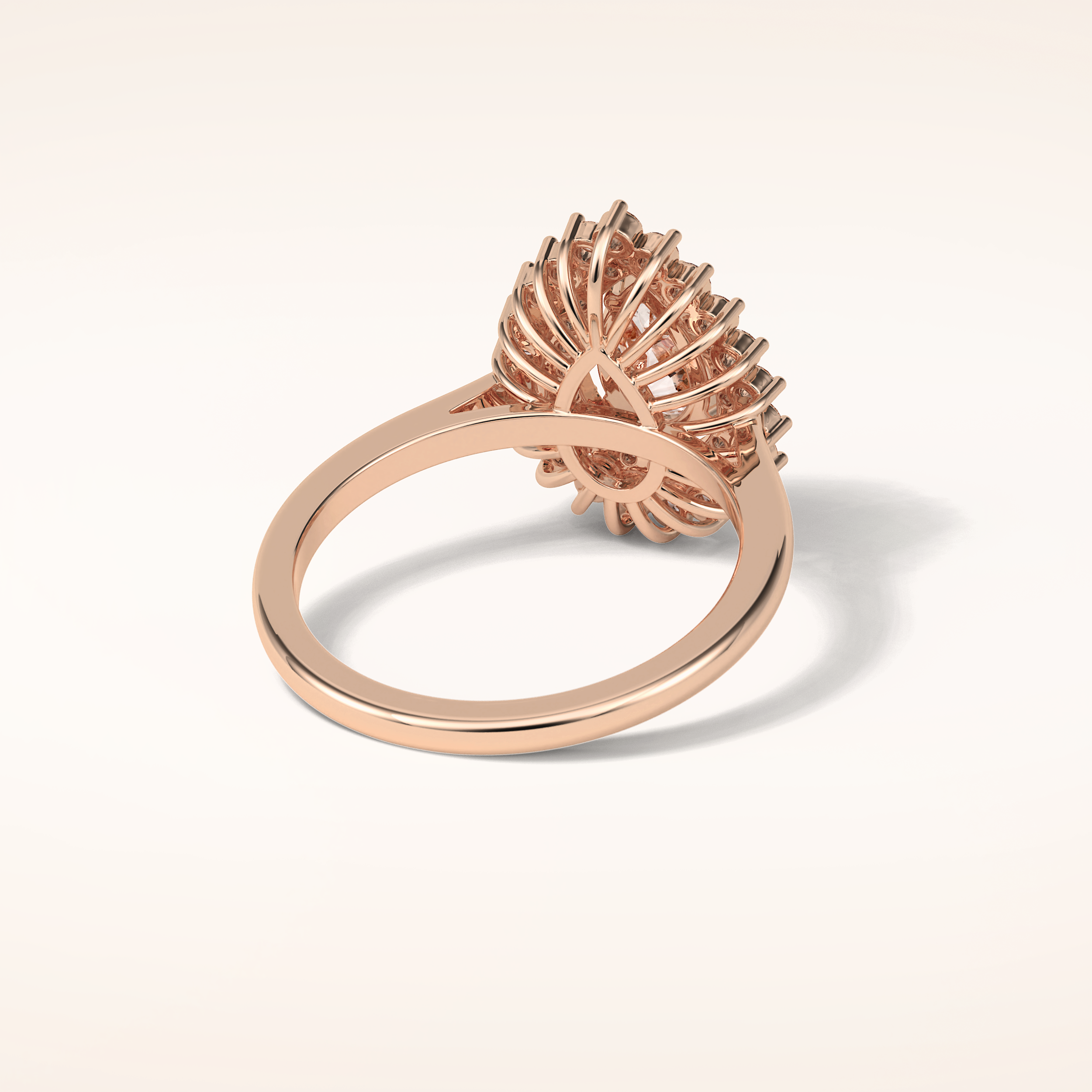 0.94 CT Pear Shaped Double Halo Moissanite Engagement Ring