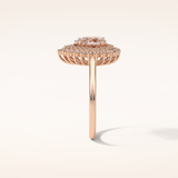 0.94 CT Pear Shaped Double Halo Moissanite Engagement Ring