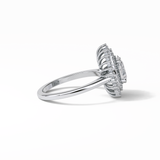 Pear Halo & Pave Lab Grown Diamond Engagement Ring