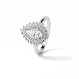 Pear Halo & Pave Lab Grown Diamond Engagement Ring