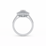 Pear Halo & Pave Lab Grown Diamond Engagement Ring