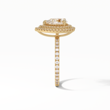 Pear Halo & Pave Lab Grown Diamond Engagement Ring