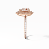 Pear Halo & Pave Lab Grown Diamond Engagement Ring