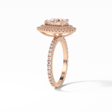 Pear Halo & Pave Lab Grown Diamond Engagement Ring