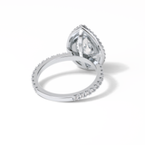 Pear Halo & Pave Lab Grown Diamond Engagement Ring