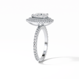 Pear Halo & Pave Lab Grown Diamond Engagement Ring