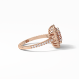 Oval Halo & Pave Lab Grown Diamond Engagement Ring