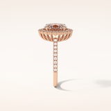 1.91 CT Oval Shaped Halo & Pave Moissanite Engagement Ring