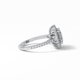 Oval Halo & Pave Lab Grown Diamond Engagement Ring