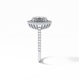 Oval Halo & Pave Lab Grown Diamond Engagement Ring