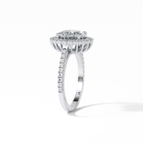 Oval Halo & Pave Lab Grown Diamond Engagement Ring