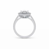 Oval Halo & Pave Lab Grown Diamond Engagement Ring