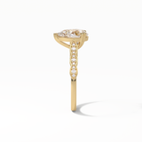 Pear Pave Lab Grown Diamond Engagement Ring