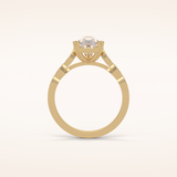 1.93 CT Pear Shaped Pave Moissanite Engagement Ring