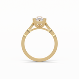 Pear Pave Lab Grown Diamond Engagement Ring