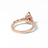 Pear Pave Lab Grown Diamond Engagement Ring