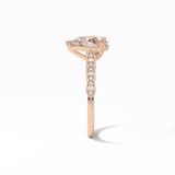 Pear Pave Lab Grown Diamond Engagement Ring