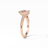 Pear Pave Lab Grown Diamond Engagement Ring
