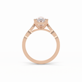 Pear Pave Lab Grown Diamond Engagement Ring