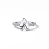 Pear Pave Lab Grown Diamond Engagement Ring