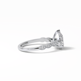 Pear Pave Lab Grown Diamond Engagement Ring
