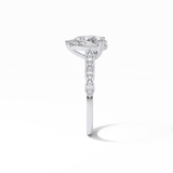 Pear Pave Lab Grown Diamond Engagement Ring