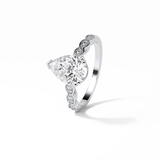 Pear Pave Lab Grown Diamond Engagement Ring
