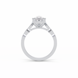 Pear Pave Lab Grown Diamond Engagement Ring