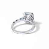 Emerald Pave & Halo Lab Grown Diamond Engagement Ring