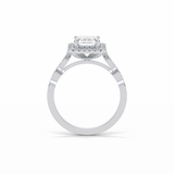 Emerald Pave & Halo Lab Grown Diamond Engagement Ring