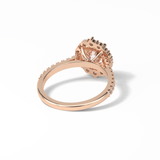 Round Pave & Halo Lab Grown Diamond Engagement Ring
