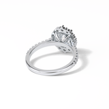 Round Pave & Halo Lab Grown Diamond Engagement Ring