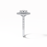 Round Pave & Halo Lab Grown Diamond Engagement Ring